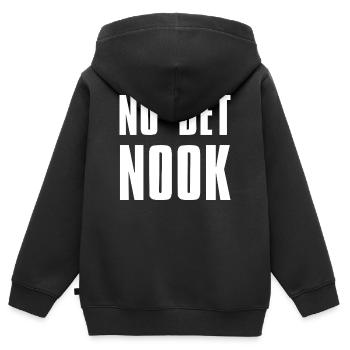 MAINTENANT le Nook Anti USA - Sweat Premium à capuche zippé enfant bio - noir - Dos - AI Model Kid Male (0cm)