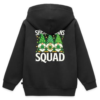 Shenanigans-Mannschaft St Patrick's Irish - Kinder Premium Organic Zip Hoodie - Schwarz - Hinten - AI Model Kid Male (0cm)