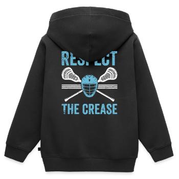 Respect the crease - Kids Premium Organic Zip-up Hoodie - black - Back - AI Model Kid Male (0cm)