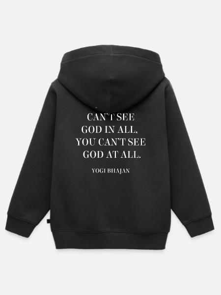 Citation du guru de la Kundalini - Sweat Premium à capuche zippé enfant bio - noir