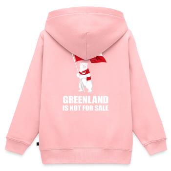 Grönland Nein zum Bärenverkauf - Kinder Premium Organic Zip Hoodie - Rosa - Hinten - AI Model Kid Female (0cm)