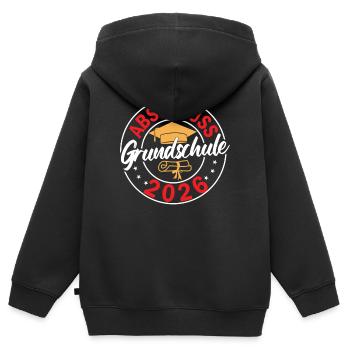 Abschluss Grundschule 2026 Grundschule Abschied  - Kinder Premium Organic Zip Hoodie - Schwarz - Hinten - AI Model Kid Male (0cm)