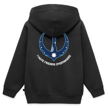 Minnesota Rebellion Eistaucher - Kinder Premium Organic Zip Hoodie - Schwarz - Hinten - AI Model Kid Male (0cm)