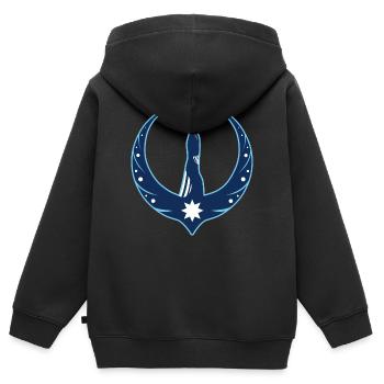 Minnesota Rebellion Eistaucher - Kinder Premium Organic Zip Hoodie - Schwarz - Hinten - AI Model Kid Male (0cm)