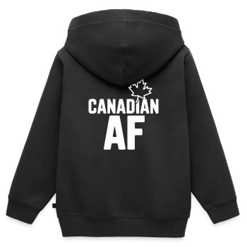 Kanadische Luftwaffe - Kinder Premium Organic Zip Hoodie - Schwarz - Hinten - AI Model Kid Male (0cm)