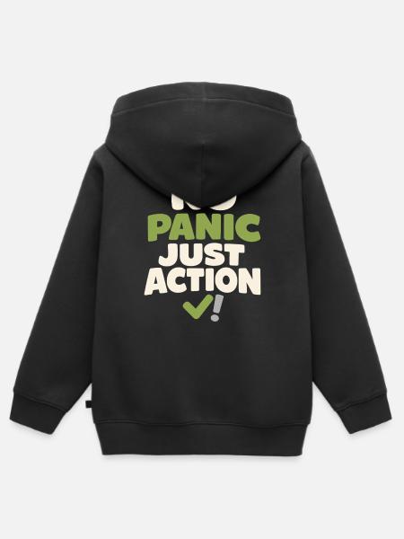 Ruhe Schlägt Panikbereitschaft, Lebensstil, - Hoodie Premium med dragkedja barn ekologisk - svart