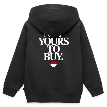 Politique de souveraineté pas à vous d’acheter le Groenland - Sweat Premium à capuche zippé enfant bio - noir - Dos - AI Model Kid Male (0cm)