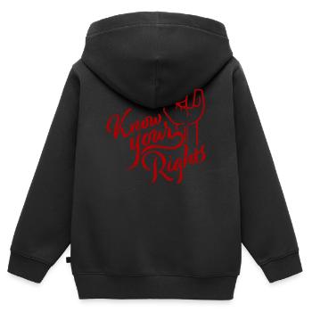 Know Your Rights Aktivismus Gerechtigkeit Freiheit - Kinder Premium Organic Zip Hoodie - Schwarz - Hinten - AI Model Kid Male (0cm)