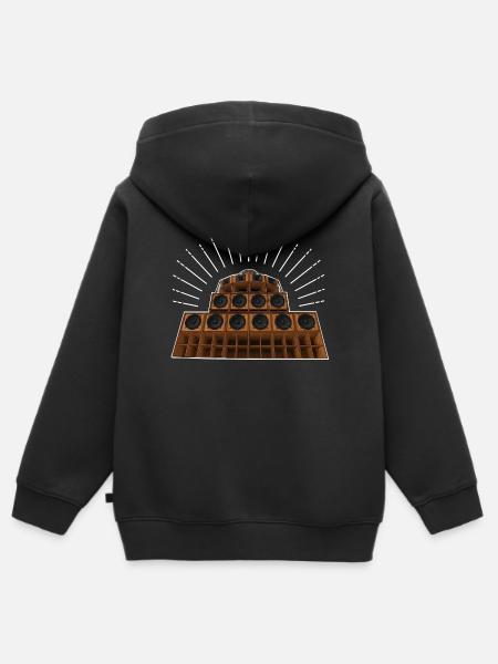 Soundsystem - Kinder Premium Organic Zip Hoodie - Schwarz