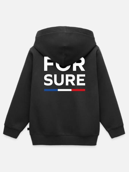 Sicher - Kinder Premium Organic Zip Hoodie - Schwarz