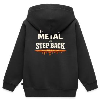 humour du soudeur, identité du soudeur, - Sweat Premium à capuche zippé enfant bio - noir - Dos - AI Model Kid Male (0cm)