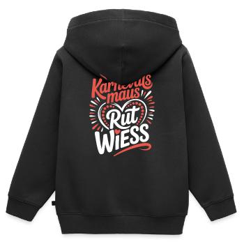 Souris de Carnaval, Rut, Wiess, Cologne, Cologne, Souris de Carnaval, - Sweat Premium à capuche zippé enfant bio - noir - Dos - AI Model Kid Male (0cm)