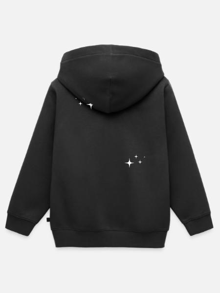 Funkeln Glitzer Sterne - Kinder Premium Organic Zip Hoodie - Schwarz