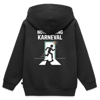 Emergency Exit Carnival Funny Carnival Saying - Kids Premium Organic Zip-up Hoodie - black - Back - AI Model Kid Male (0cm)