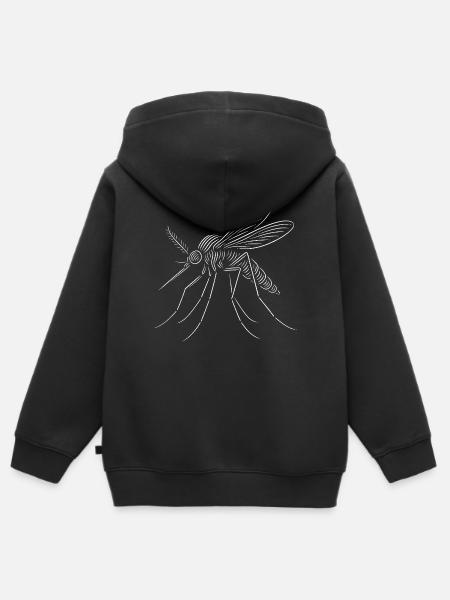 Mücke, Moskito - Kinder Premium Organic Zip Hoodie - Schwarz