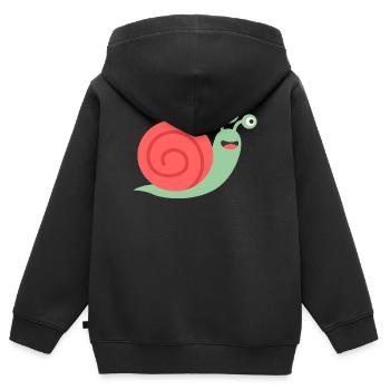 Süße Schnecke Comic Design für Babys & Kinder - Kinder Premium Organic Zip Hoodie - Schwarz - Hinten - AI Model Kid Male (0cm)