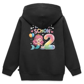 I'm Already 2 Mermaid Birthday - Kids Premium Organic Zip-up Hoodie - black - Back - AI Model Kid Male (0cm)