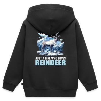 Renne Renne - Sweat Premium à capuche zippé enfant bio - noir - Dos - AI Model Kid Male (0cm)