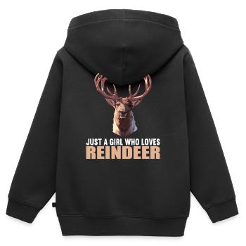 Renne Renne - Sweat Premium à capuche zippé enfant bio - noir - Dos - AI Model Kid Male (0cm)