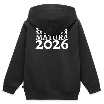 Matura 2026 End of school leaving certificate Gymnasium - Kids Premium Organic Zip-up Hoodie - black - Back - AI Model Kid Male (0cm)