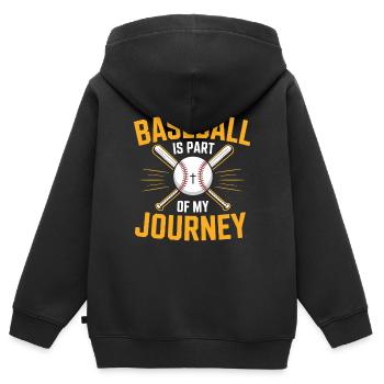 Joueur de baseball chrétien Bible Foi Jésus-Christ - Sweat Premium à capuche zippé enfant bio - noir - Dos - AI Model Kid Male (0cm)