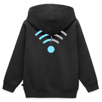 Wi-Fi WiFi Signal Icon - Kids Premium Organic Zip-up Hoodie - black - Back - AI Model Kid Male (0cm)