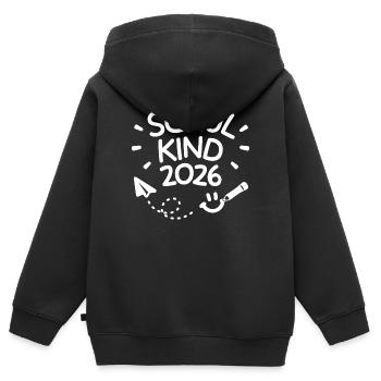 Schulkind 2026 Einschulung Schulanfang - Kinder Premium Organic Zip Hoodie - Schwarz - Hinten - AI Model Kid Male (0cm)