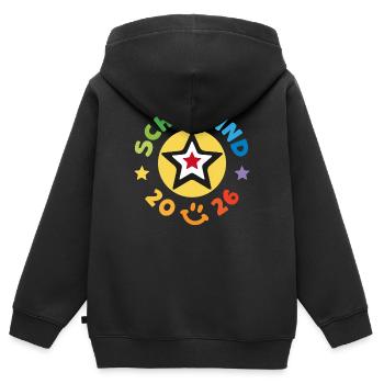 School Child 2026 School Enrollment Back to School - Kids Premium Organic Zip-up Hoodie - black - Back - AI Model Kid Male (0cm)