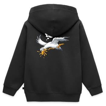 Boulderer Colorsplash Boulder Bouldering - Kids Premium Organic Zip-up Hoodie - black - Back - AI Model Kid Male (0cm)