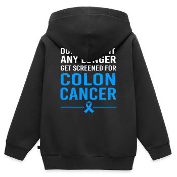 Darm Krebs Dickdarm - Kinder Premium Organic Zip Hoodie - Schwarz - Hinten - AI Model Kid Male (0cm)