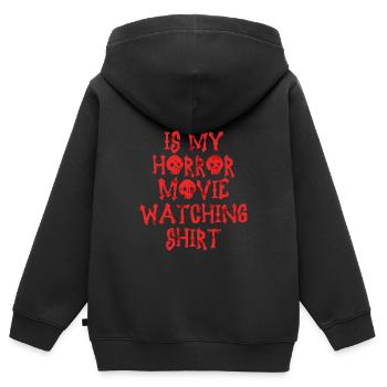 Gruselige Horrorfilm-Fans Halloween-Horrorfilm - Kinder Premium Organic Zip Hoodie - Schwarz - Hinten - AI Model Kid Male (0cm)
