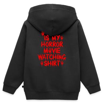 Gruselige Horrorfilm-Fans Halloween-Horrorfilm - Kinder Premium Organic Zip Hoodie - Schwarz - Hinten - AI Model Kid Male (0cm)