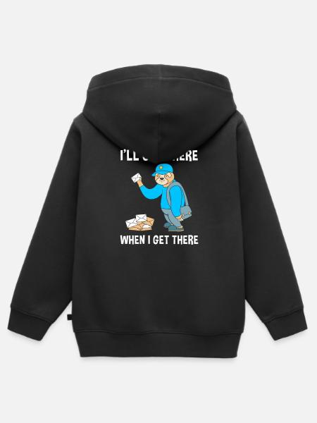 Post Poststempel Postbote - Kinder Premium Organic Zip Hoodie - Schwarz