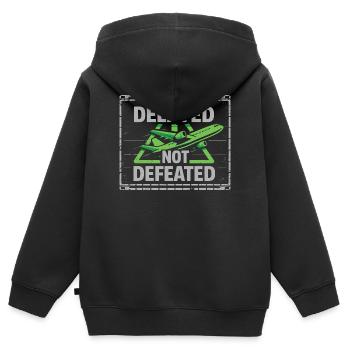 Reiseangst-humor, Flughafen-chaos, Fliegen Ist - Kinder Premium Organic Zip Hoodie - Schwarz - Hinten - AI Model Kid Male (0cm)