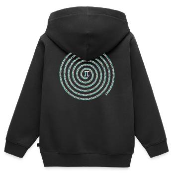 Pi Symbol Spirale Regenbogen Pi Day Ziffern - Kinder Premium Organic Zip Hoodie - Schwarz - Hinten - AI Model Kid Male (0cm)