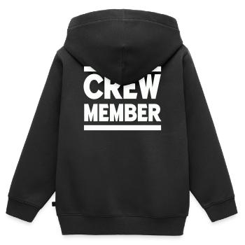 membre d’équipage - Sweat Premium à capuche zippé enfant bio - noir - Dos - AI Model Kid Male (0cm)