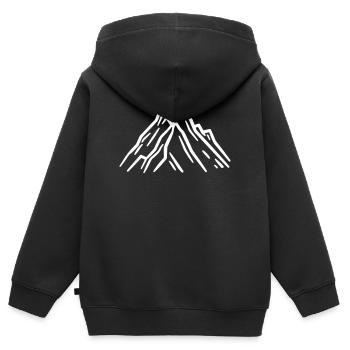Berge Symbol Felsen - Kinder Premium Organic Zip Hoodie - Schwarz - Hinten - AI Model Kid Male (0cm)