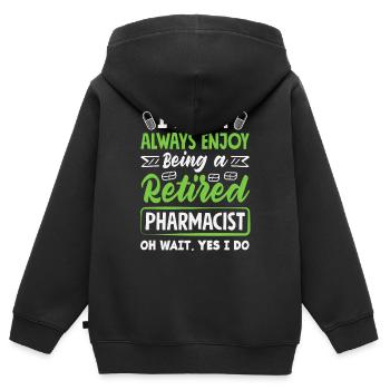 Genießen Sie Es, Ein Apotheker Im Ruhestand Zu - Kinder Premium Organic Zip Hoodie - Schwarz - Hinten - AI Model Kid Male (0cm)