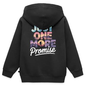 Juste une promesse de plus - Randonnée rétro - Sweat Premium à capuche zippé enfant bio - noir - Dos - AI Model Kid Male (0cm)