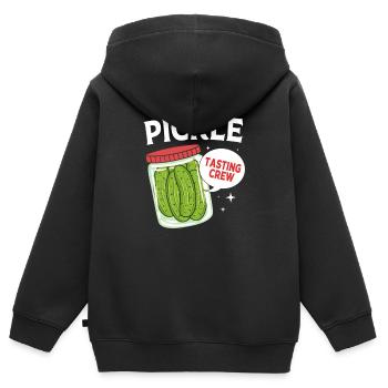 Pickle Cucumber Cucumber - Kids Premium Organic Zip-up Hoodie - black - Back - AI Model Kid Male (0cm)