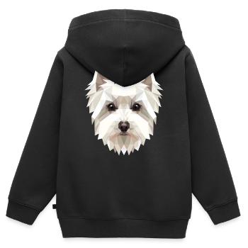 Maltese Little Maltese Dog Love Sweet Maltese - Kids Premium Organic Zip-up Hoodie - black - Back - AI Model Kid Male (0cm)