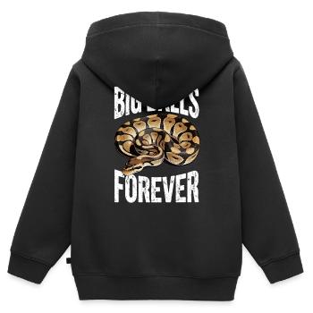 Königspython Schlangen Liebhaber Terrarium Python - Kinder Premium Organic Zip Hoodie - Schwarz - Hinten - AI Model Kid Male (0cm)