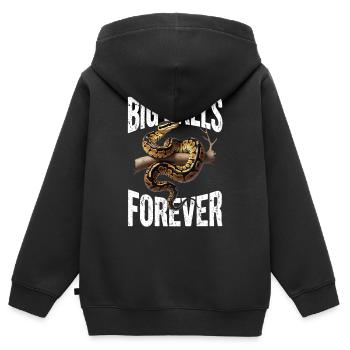 Königspython Schlangen Liebhaber Terrarium Python - Kinder Premium Organic Zip Hoodie - Schwarz - Hinten - AI Model Kid Male (0cm)