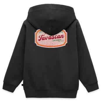 Label alpin Tavascan Espagne - Sweat Premium à capuche zippé enfant bio - noir - Dos - AI Model Kid Male (0cm)