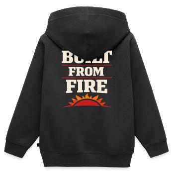 Heilungsreise Zur Transformation Innerer Stärke - Kinder Premium Organic Zip Hoodie - Schwarz - Hinten - AI Model Kid Male (0cm)