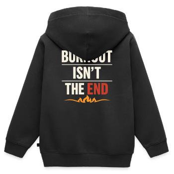 Heilungsreise Zur Transformation Innerer Stärke - Kinder Premium Organic Zip Hoodie - Schwarz - Hinten - AI Model Kid Male (0cm)