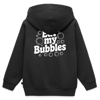 Iss meine Blasen - Kinder Premium Organic Zip Hoodie - Schwarz - Hinten - AI Model Kid Male (0cm)