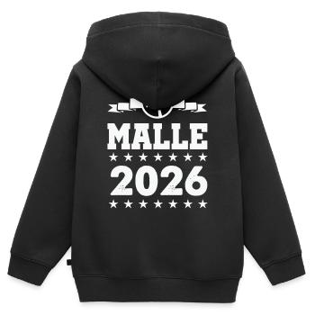 Mallorca 2026 Palmen  - Kinder Premium Organic Zip Hoodie - Schwarz - Hinten - AI Model Kid Male (0cm)