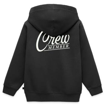 membre d’équipage - Sweat Premium à capuche zippé enfant bio - noir - Dos - AI Model Kid Male (0cm)