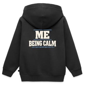 Périménopause Humour Périménopause - Sweat Premium à capuche zippé enfant bio - noir - Dos - AI Model Kid Male (0cm)